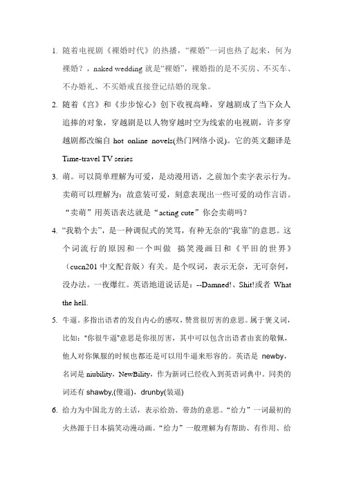 2011新词翻译