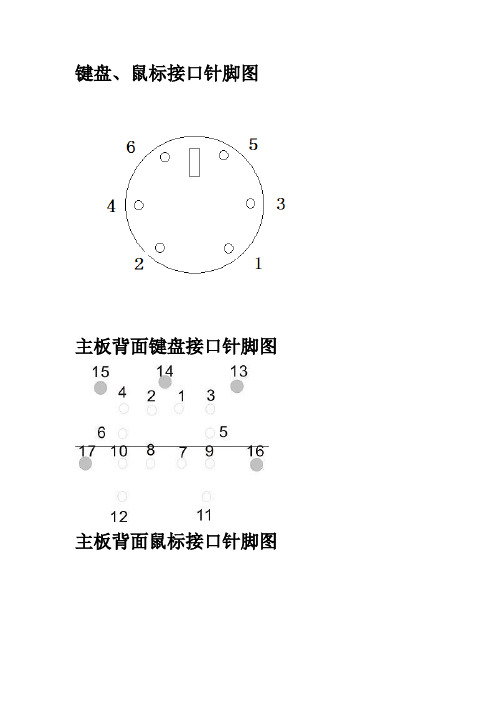 键盘、鼠标接口的各针脚功能