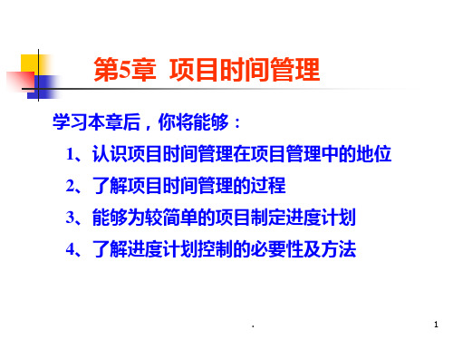 项目时间管理PPT课件可修改全文