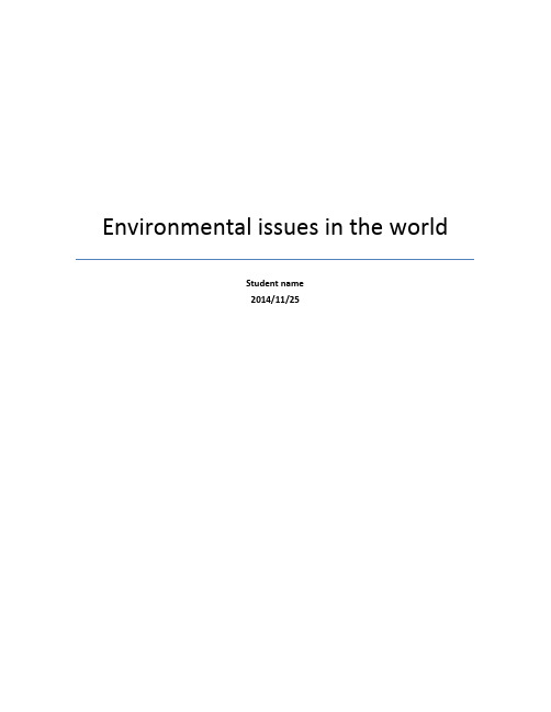 environmental issues