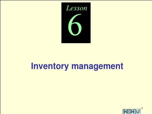 Lesson 6 Inventory management 英文管理会计课件 Management Accounting