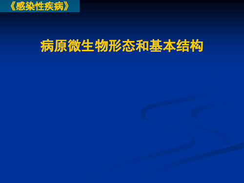 病原微生物形态和基本结构