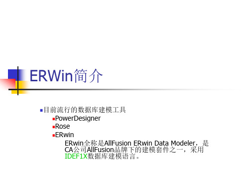 ERWin详细使用教程资料