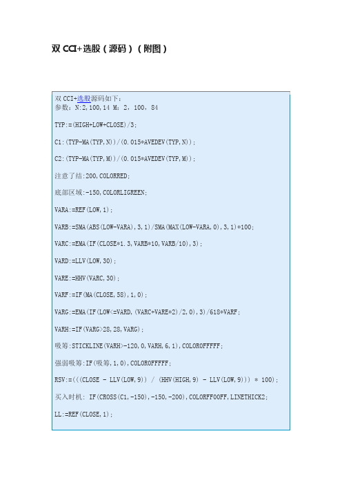 双CCI+选股（源码）（附图）