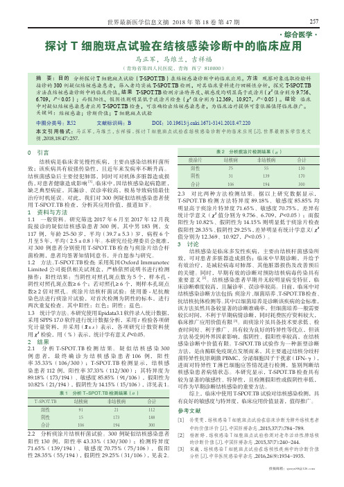 探讨T细胞斑点试验在结核感染诊断中的临床应用