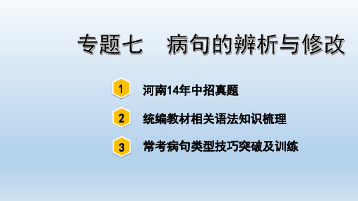 中考语文7.专题七  病句的辨析与修改