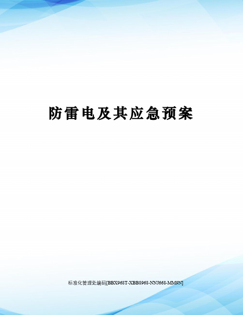 防雷电及其应急预案