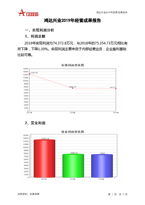 鸿达兴业2019年经营成果报告