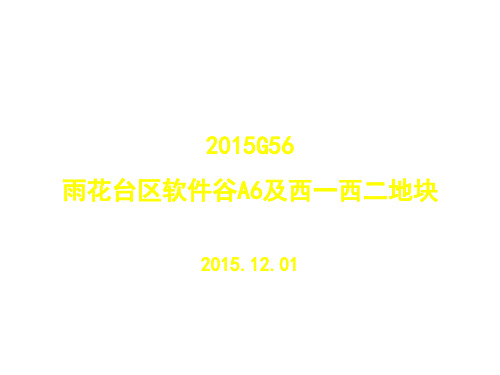 2015年南京雨花台区软件谷A6及西一西二地块项目定位报告