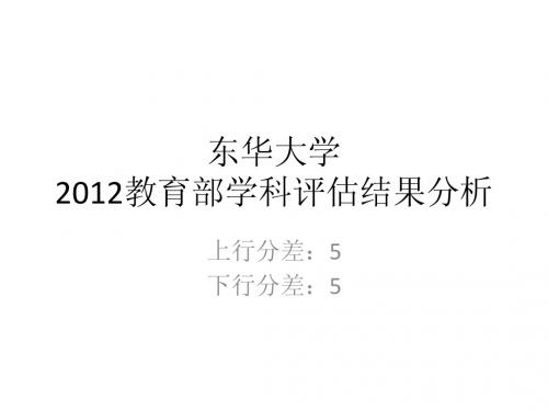 五分分差内-东华大学2012年教育部学科评估结果分析