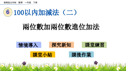 青岛版一年级数学课件-两位数加两位数进位加法