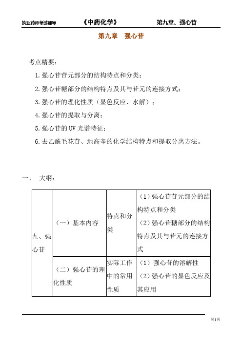 中药化学 第九章 强心苷课件