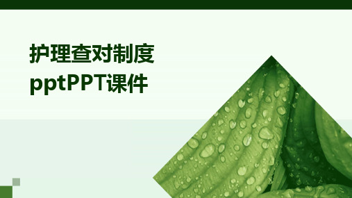 护理查对制度pptPPT课件