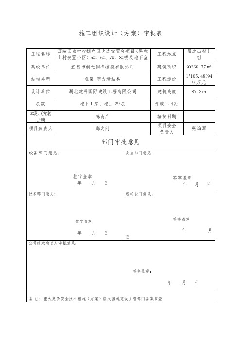 施工方案内审表