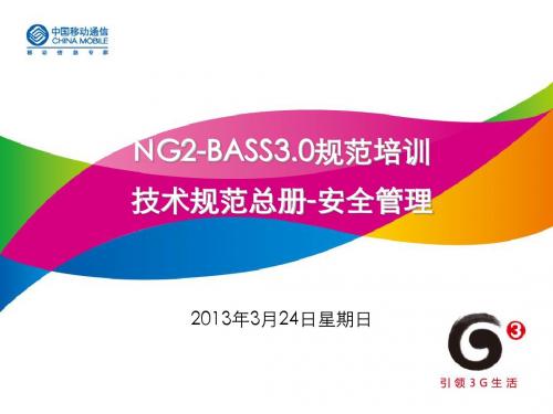 NG2-BASS3.0规范培训-技术规范-安全管理部分介绍-杨秋雁