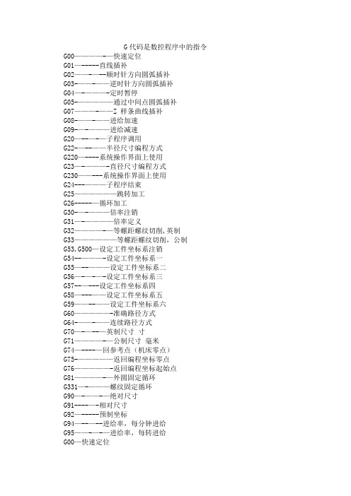 法兰克系统数控车床说明书及编程资料