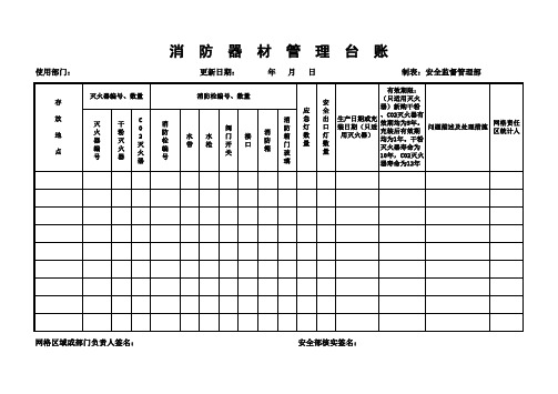 消防器材管理台账【表格】