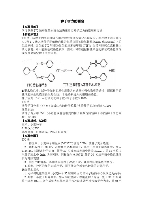 种子活力的测定