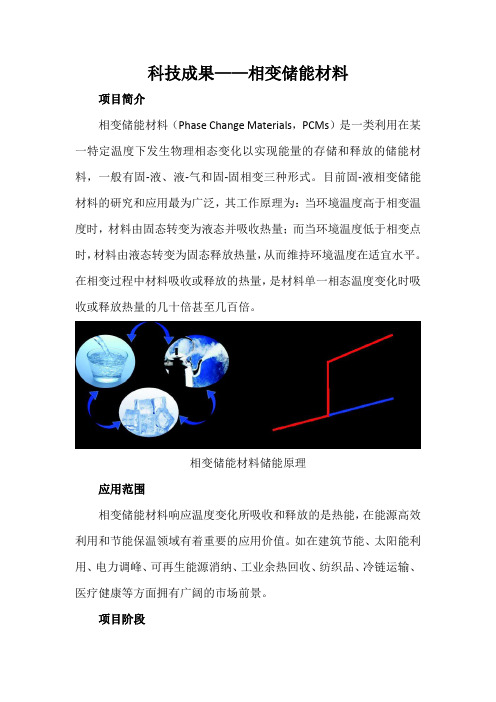 科技成果——相变储能材料