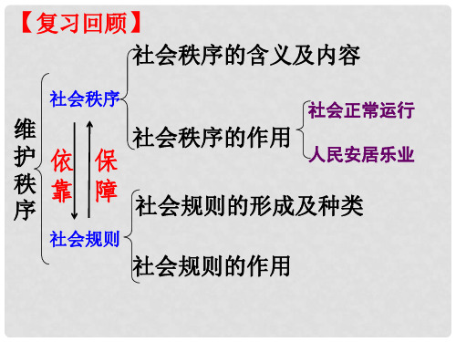 八年级道德与法上册 第二单元 遵守社会规则 第三课 社会生活离不开规则 第2框 遵守规则课件 新人教版