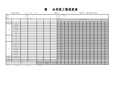 合同段工程进度表