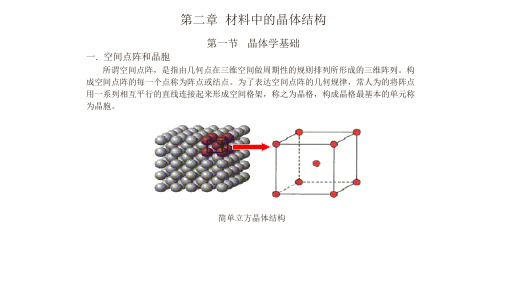 第二章材料中的晶体结构