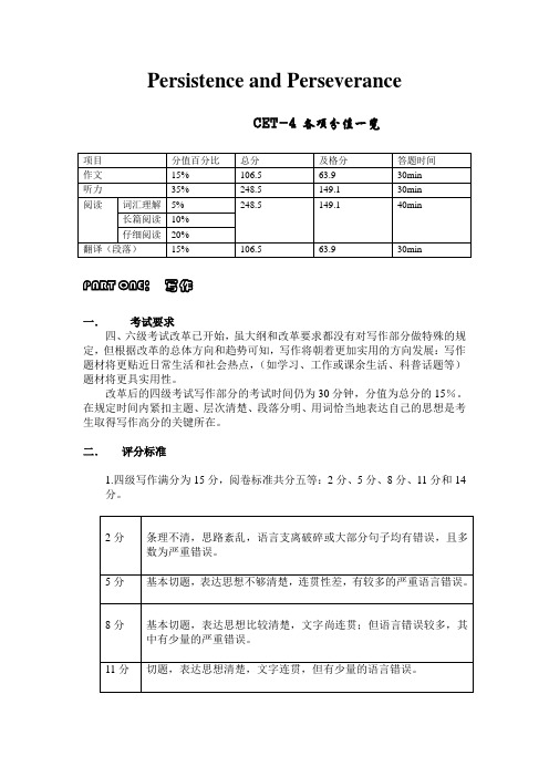 CET4写作部分讲义