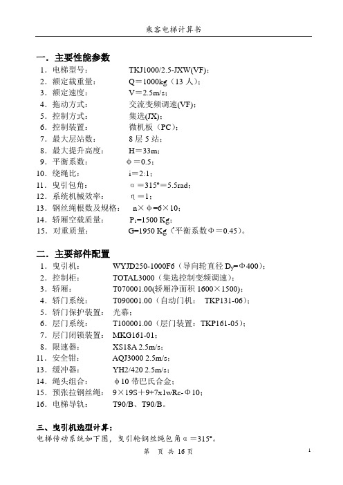 2.5mS电梯计算书