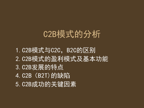 C2B模式分析