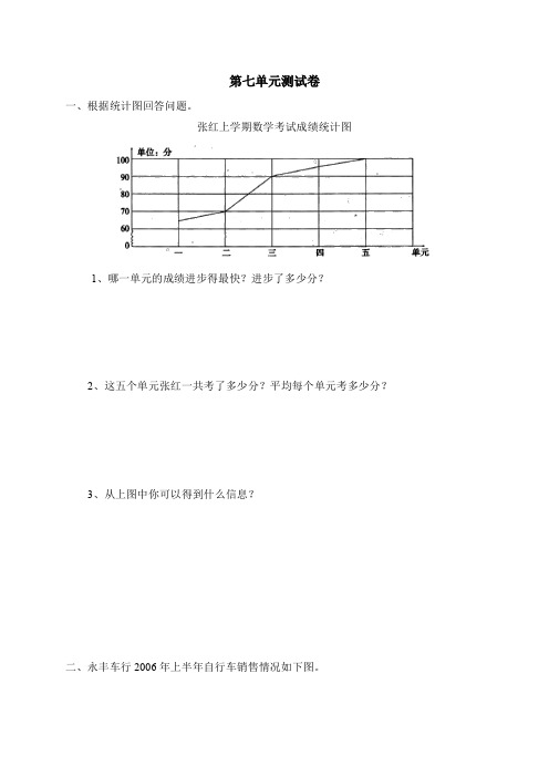 2013年人教版小学四年级数学下册第7单元检测试题考卷、北师大二上数学期末试卷