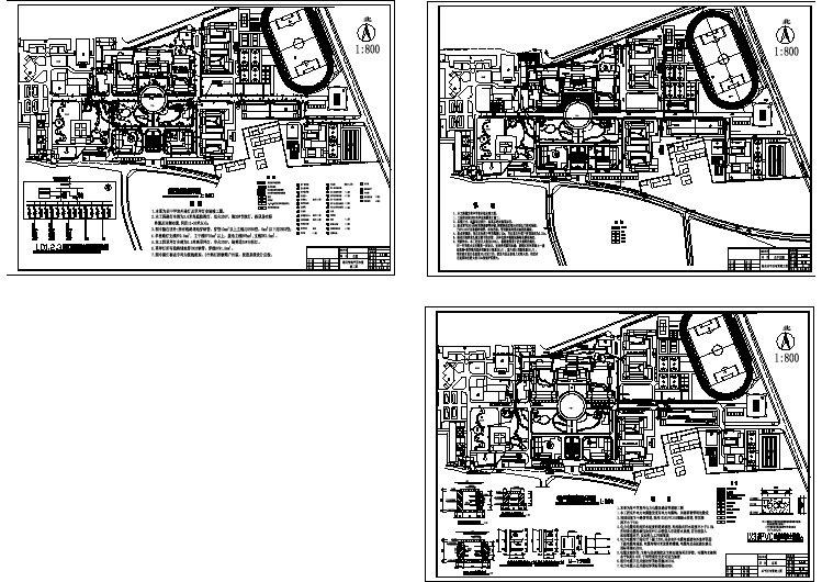 某学校电气路灯管线设计cad施工总平面图（含水路设计）