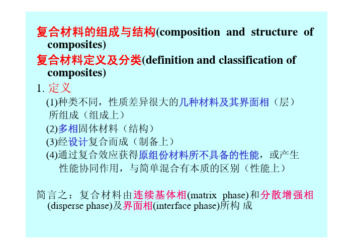 复合材料的结构与组成