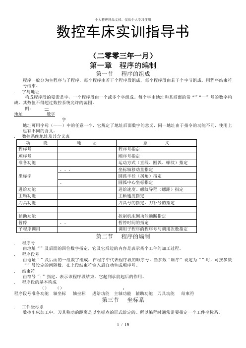 CAK6150D数控车床实训指导书