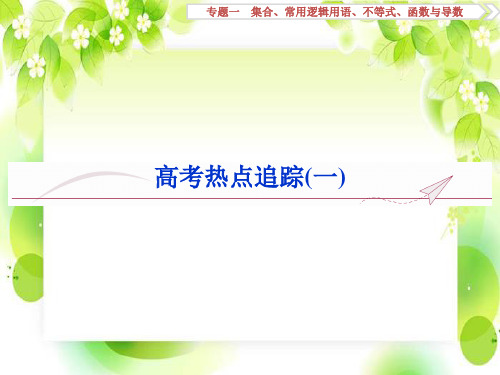 高考数学二轮总复习讲义课件专题一 集合、常用逻辑用语、不等式、函数与导数 高考热点追踪(一)