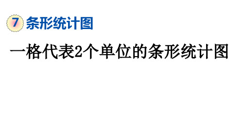 2021年人教版四年级数学上册7 一格代表2个单位的条形统计图课件牛老师