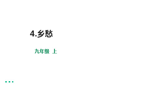 九年级上语文《乡愁》优秀PPT课件13