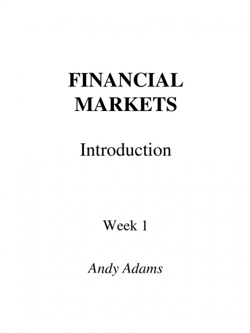 Introduction of financial markets