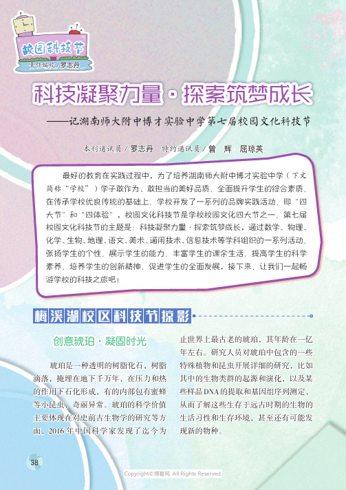 科技凝聚力量·探索筑梦成长——记湖南师大附中博才实验中学第七届校园文化科技节