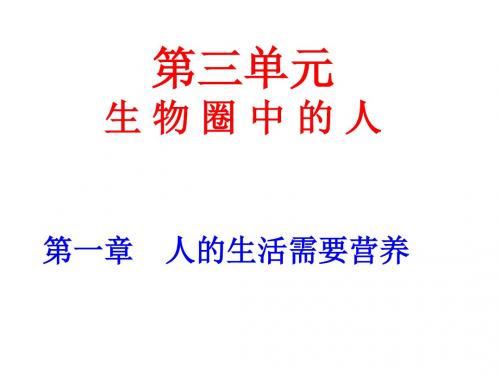 济南版七年级下册(新)第三单元第一章第三节 合理膳食与食品安全课件(共14张ppt)