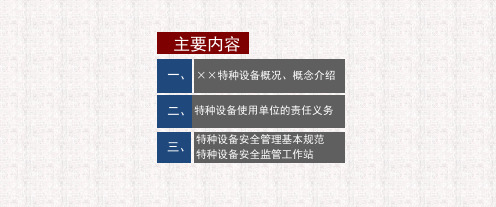 特种设备安全监管工作情况汇报材料