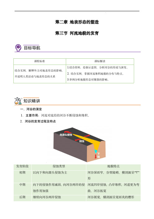 高二地理同步精品讲义(人教版选择性必修1)：河流地貌的发育(学生版)