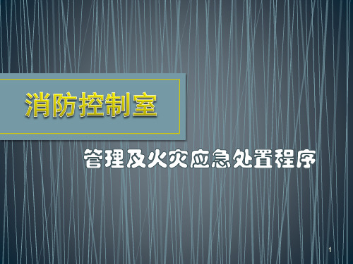 消控室-中控室消防业务培训PPT参考幻灯片