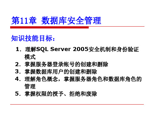 第十一章   SQL Server数据库应用开发技术