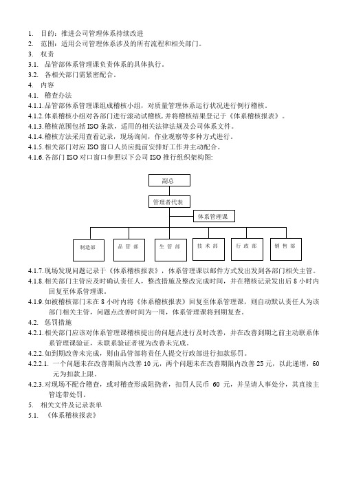 体系稽核管理办法