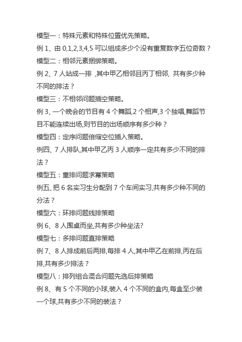 高中数学组合问题