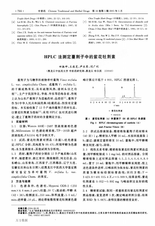 HPLC法测定蔓荆子中的紫花牡荆素