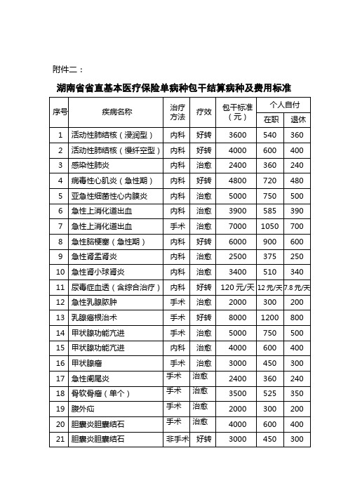 医疗保险病种