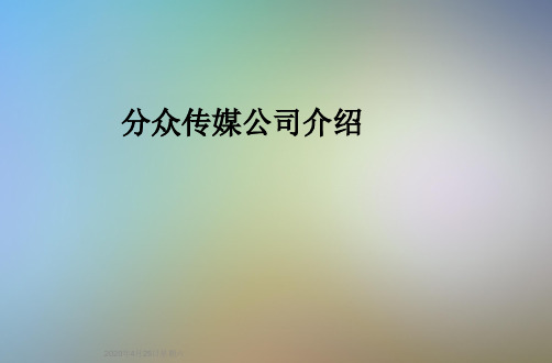 分众传媒公司介绍