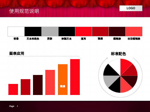 24套红色图表ppt模板