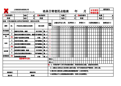 焊接治具检点部